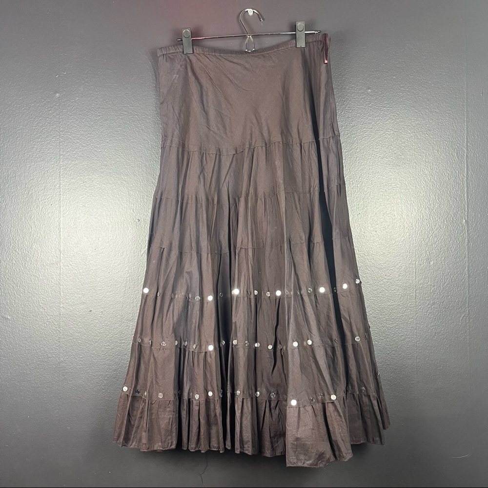 Boho fairy tiered maxi skirt